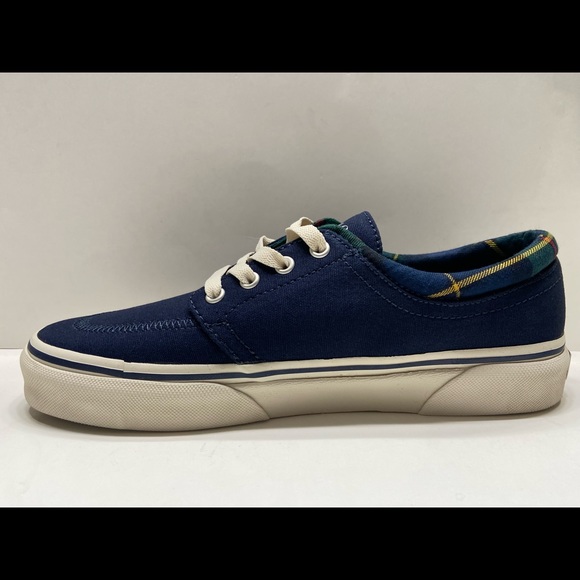 NEW Polo Ralph Lauren Faxon X Men's Lace Up Canvas Sneaker Shoes Navy 7-13 - Picture 6 of 9